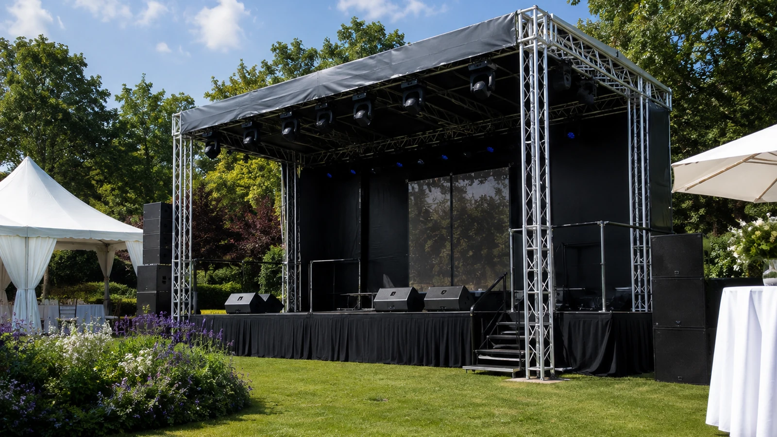 Large professional event stage